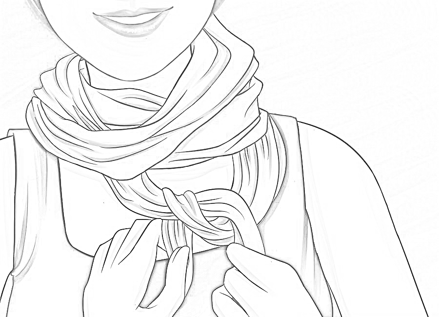 Как завязать шарф - способ Ухо кролика