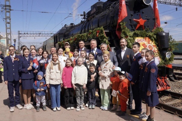 
                В честь 78-й годовщины Победы в Великой Отечественной войне ВСЖД запустила специальный поезд
                
            