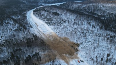 Земляные работы на строящемся участке автодороги в обход посёлков Моты и Чистые Ключи продолжат зимой                            